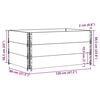 vidaXL Pallekarmer 3 stk brun 120x80 cm heltre furu