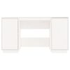 vidaXL Skrivebord hvit 140x50x75 cm heltre furu