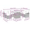 vidaXL Hagesofaer med puter 9 deler gr&aring; polyrotting akasie
