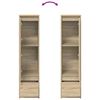 vidaXL Highboard sonoma eik 29,5x34x119,5 cm konstruert tre