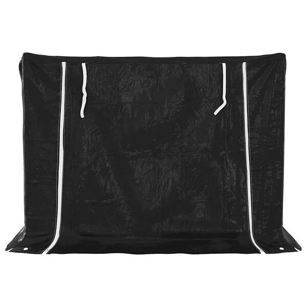 vidaXL Vedstativ med regntrekk 150,5x100,5x110,5 cm galvanisert st&aring;l