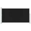 vidaXL Uttrekkbar sidemarkise 160x300 cm svart