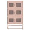 vidaXL Highboard rosa 68x39x123 cm stål