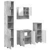 vidaXL Baderomsinnredningssett 4 pcs Betonggr&aring; Konstruert tre & Metall