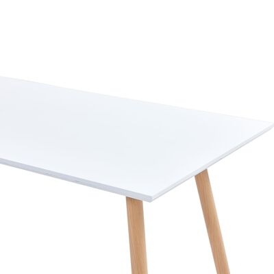 vidaXL Spisebord hvit og eik 120x60x74 cm MDF