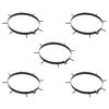 vidaXL Gress Aerator Klemme med Pigger 5 pcs Svart &Oslash; 320 mm Jern