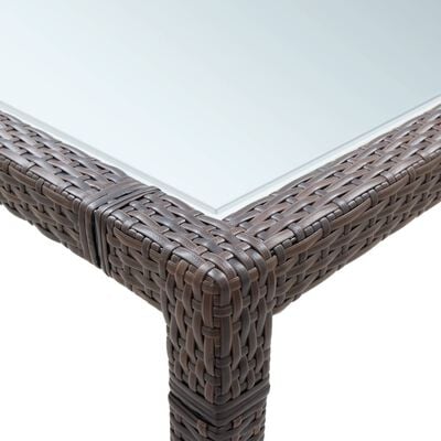 vidaXL Utendørs spisebord brun 200x150x74 cm polyrotting