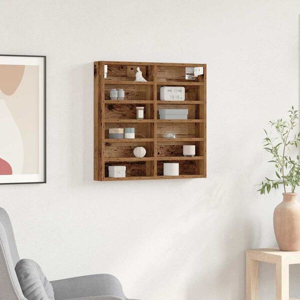 vidaXL Visningsskap Gammelt tre 60 x 8,5 x 58 cm Konstruert tre