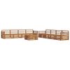 vidaXL Utend&oslash;rs sofa-sett 9 pcs Naturlig Solid akasietre
