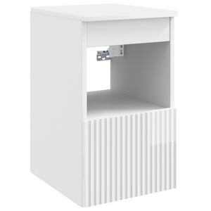 vidaXL Baderomsskap H&oslash;gglans hvit 30 x 35 x 50 cm Konstruert tre