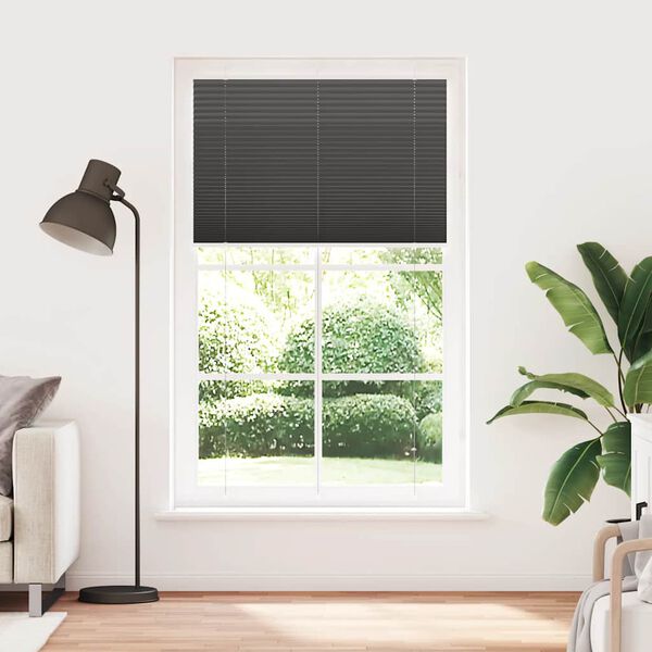 vidaXL pliss&eacute;gardin sort 115x200 cm Stoff Bredde 114,4 cm Polyester