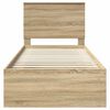 vidaXL Sengestamme med hodegjerde Sonoma 90 x 190 cm Massiv furu