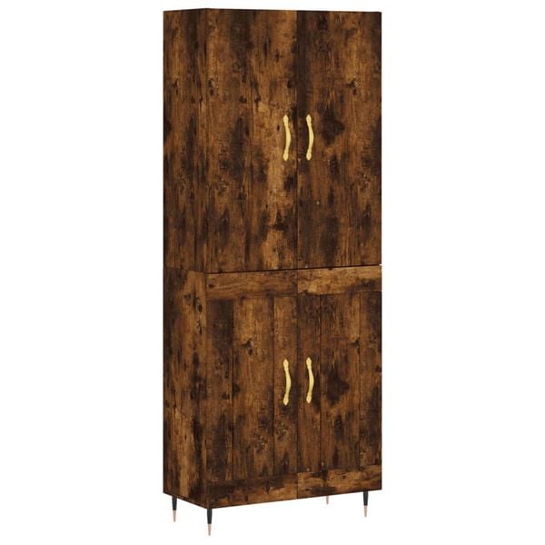 vidaXL Highboard r&oslash;kt eik 69,5x34x180 cm konstruert tre