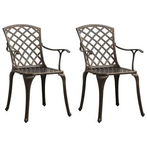 vidaXL Hagestoler 2 stk st&oslash;pt aluminium bronse