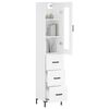 vidaXL Highboard hvit 34,5x34x180 cm konstruert tre