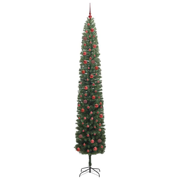 vidaXL Kunstig juletre med 300 LED grønn 270 cm PVC og stål og plast