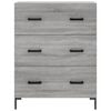 vidaXL Highboard gr&aring; sonoma 69,5x34x180 cm konstruert tre