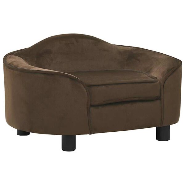 vidaXL Hundesofa brun 67x47x36 cm plysj