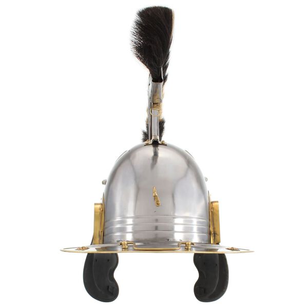 vidaXL Romersk soldathjelm antikk replika LARP sølv stål