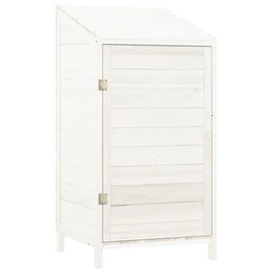 vidaXL Hageskur hvit 55x52x112 cm heltre gran