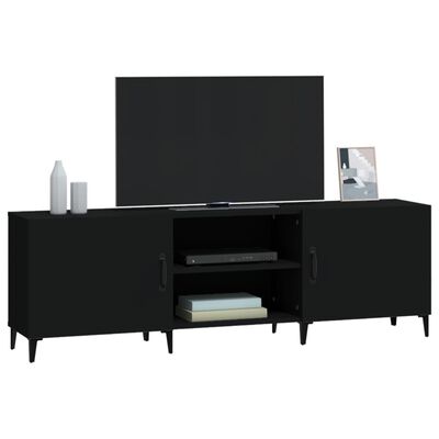 vidaXL TV-benk svart 150x30x50 cm konstruert tre