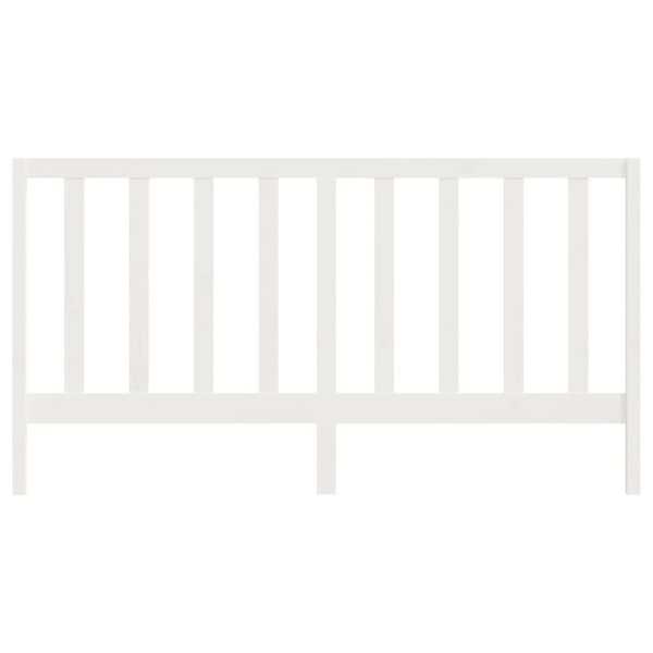 vidaXL Sengegavl hvit 186x4x100 cm heltre furu