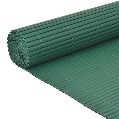 vidaXL Dobbelsidet hagegjerde PVC 90x500 cm grønn