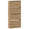 vidaXL Sko Skap 80 x 21 x 163,5 cm Konstruert tre Artisan Eik