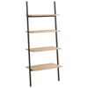 vidaXL Stigehyller 4 etasjer lysebrun og svart 64x34x150,5 cm