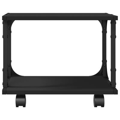 vidaXL Skriverbord 2 hyller svart 41x28x33,5 cm konstruert tre