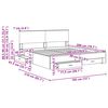 vidaXL Sengestamme med hodegjerde R&oslash;kt eik 180 x 200 cm Konstruert tre