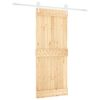 vidaXL Skyved&oslash;r Naturlig og Hvit 85 x 210 cm Massiv Furu Tre