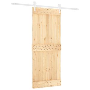 vidaXL Skyved&oslash;r Naturlig og Hvit 85 x 210 cm Massiv Furu Tre