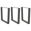 vidaXL Spisebordben V-formet 3 stk antrasitt 90 x (72-73,3) cm st&aring;l
