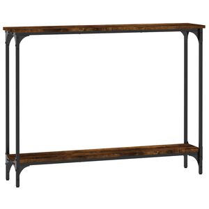 vidaXL Konsollbord r&oslash;kt eik 100x22,5x75 cm konstruert tre