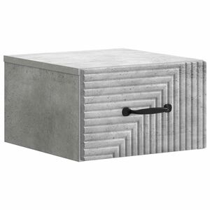vidaXL Vegghengt Nattbord Betonggr&aring; 34,5 x 33 x 20 cm Konstruert tre