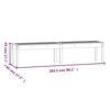 vidaXL Hagebenk 2 seter hvit 203,5x44x45 cm heltre furu