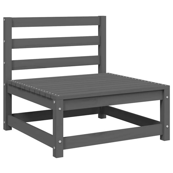 vidaXL Hagesofagruppe 3 deler grå heltre furu