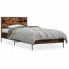 vidaXL Sengeramme r&oslash;kt eik 75x190 cm konstruert tre og metall