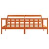 vidaXL Sengeramme med hodegavl voksbrun 200x200 cm heltre furu