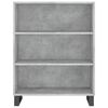 vidaXL Highboard betonggr&aring; 69,5x34x180 cm konstruert tre