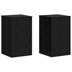 vidaXL Planteholder 2 pcs Svart Eik 30 x 30 x 50 cm Konstruert tre