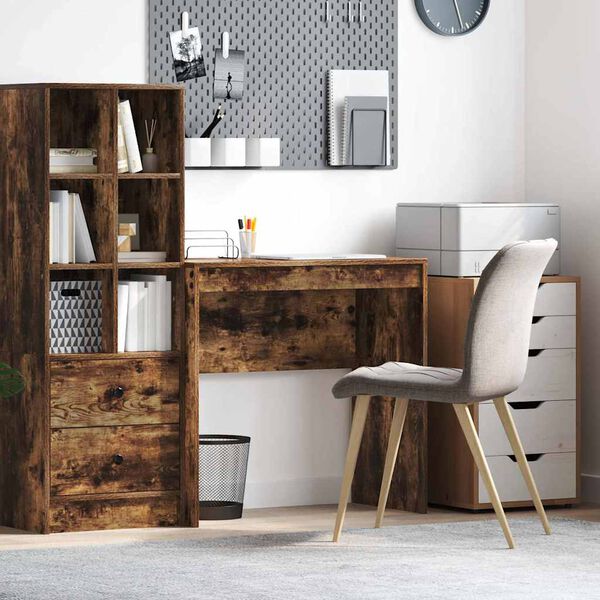 vidaXL Skrivebord R&oslash;kt eik 80 x 40 x 76 cm