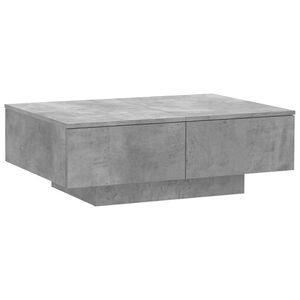vidaXL Salongbord betonggr&aring; 90x60x31 cm konstruert tre