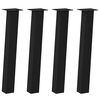 vidaXL Konsollbordben 4 stk svart 72 cm stål