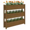 vidaXL Plantekasse honningbrun 112x25x104,5 cm heltre furu
