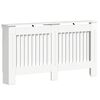 vidaXL Radiator Deksel H&oslash;yglanset hvit 152 x 19 x 81,5 cm