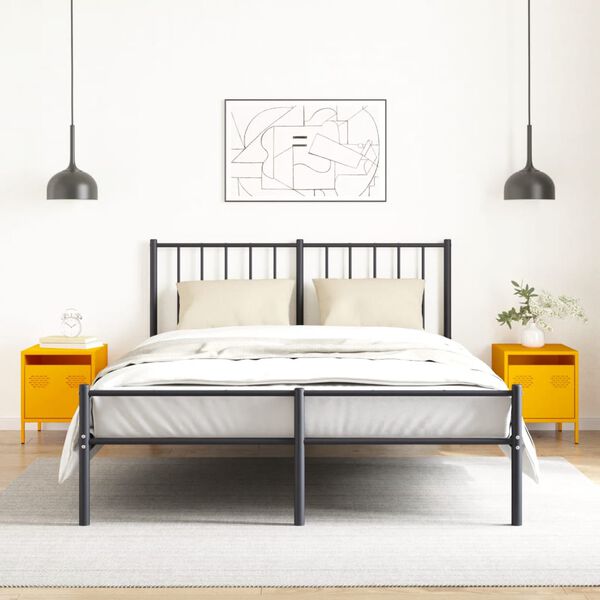 vidaXL Nattbord 2 stk sennepsgul 35x39x43,5 cm stål