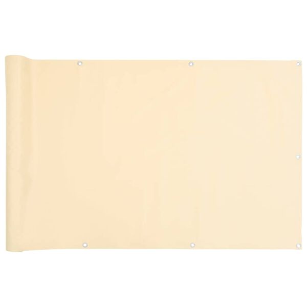 vidaXL Balkongskjerm kremhvit 800x75 cm PVC