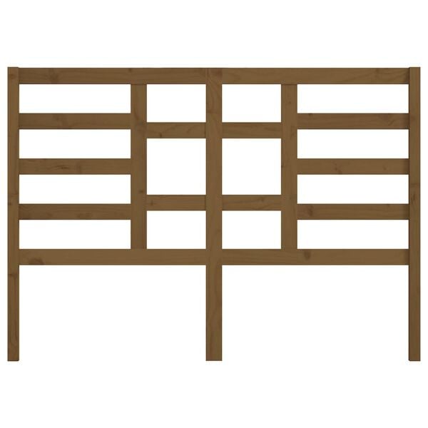 vidaXL Sengegavl honningbrun 141x4x104 cm heltre furu